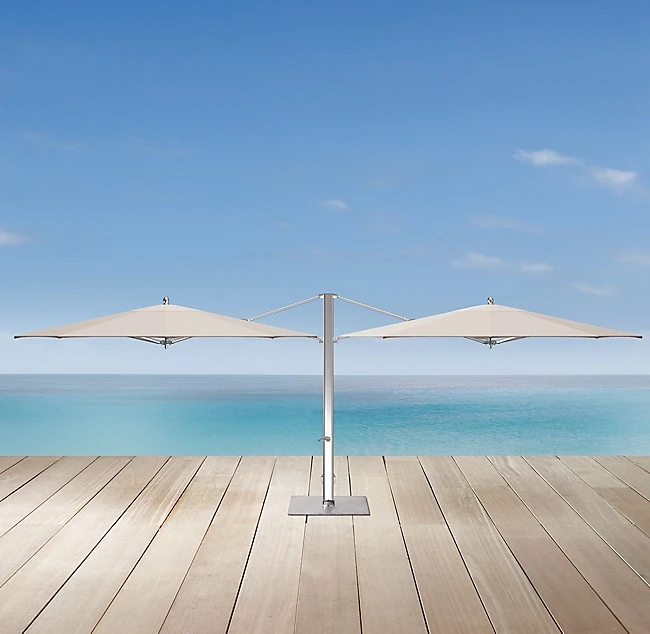 

Outdoor rectangular beach umbrella waterproof double cantilever umbrellas