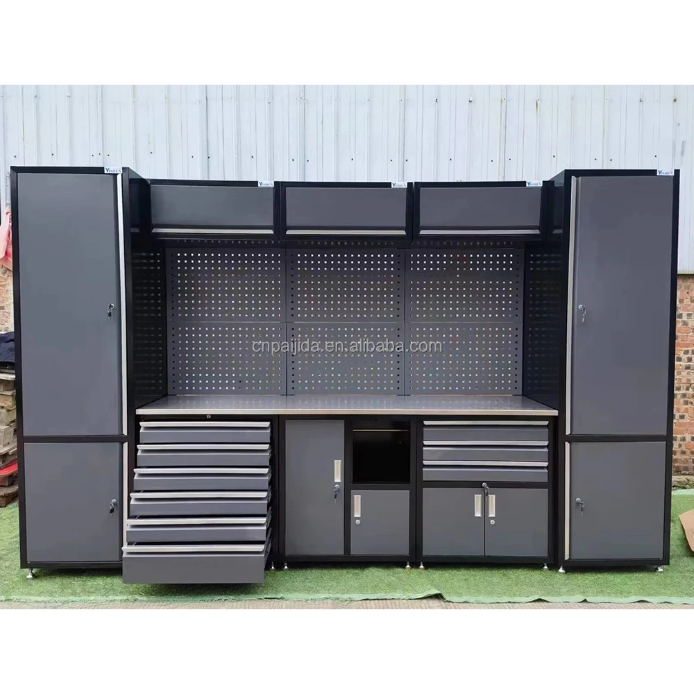 Professional Workshop Tool Cabinets Storage System Heavy Duty Tool Cabinet Workbench With Drawer Storage