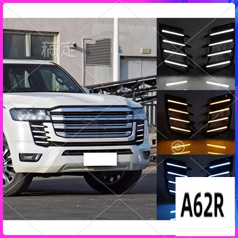 

R2-LED Front Bumper Grille Daytime Running Light For Land Cruiser LC300 2023 Fog Lamp Driving Light Blue Night Headlight