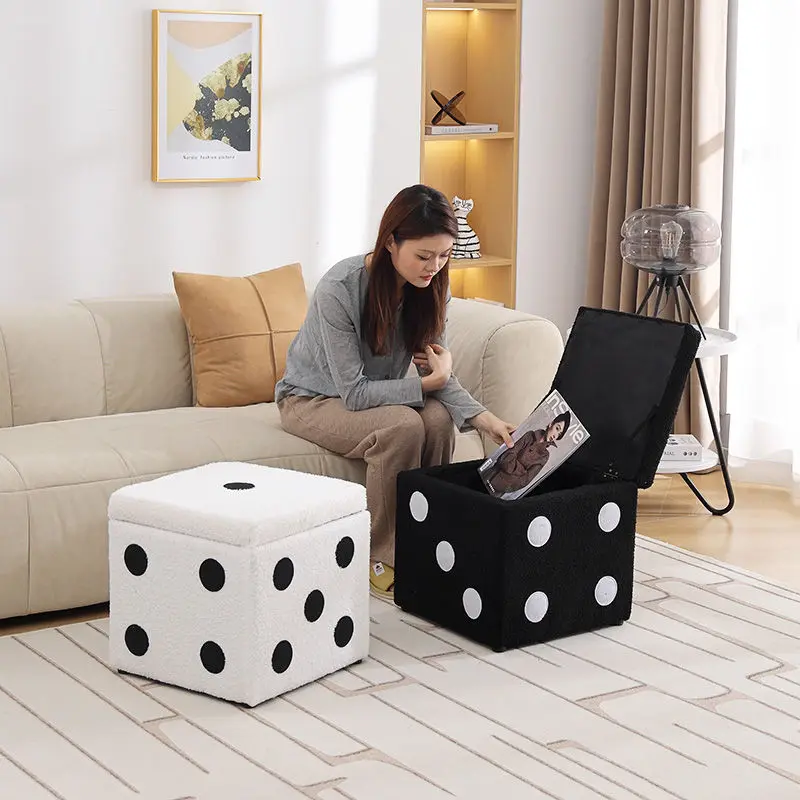 

Velvet Storage Ottoman Stool–Multi-Functional Footrest, Vanity Seat & Shoe Bench for Bedroom | Modern, Foldable & Space-Saving​​