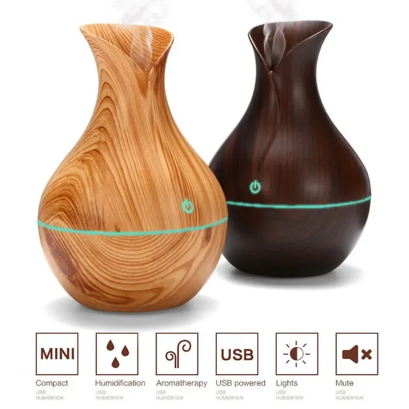 Creative Appearance USB LED Ultrasonic Aroma Humidifier Essential Oil Diffuser ABS PP Exquisite Aroma Therapy Purifier