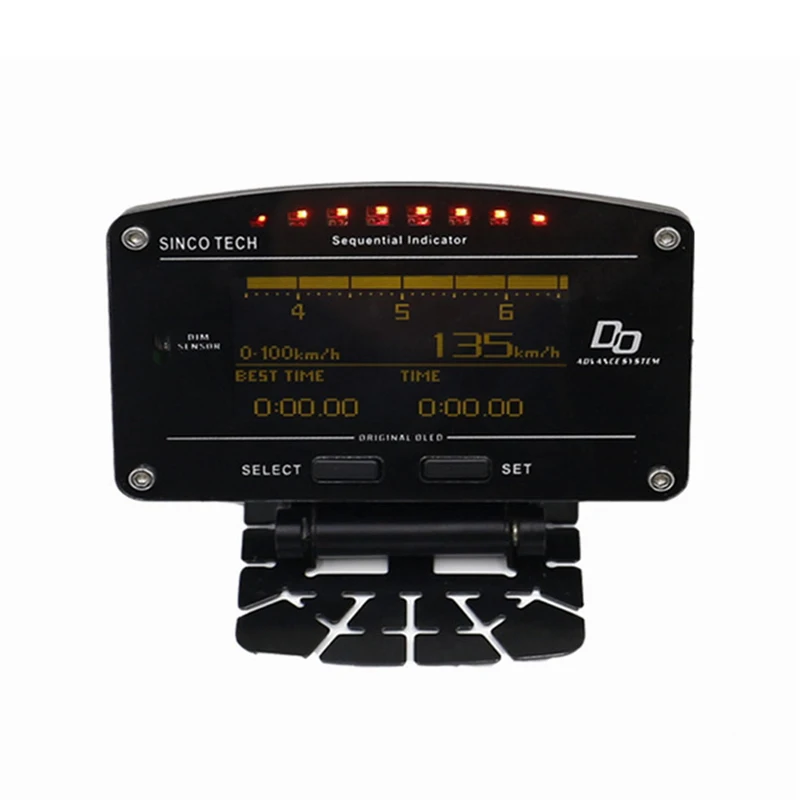 Racing modified Car Multi-function Instrument DO907 Combination Instrument Speed / Mileage / Temperature display