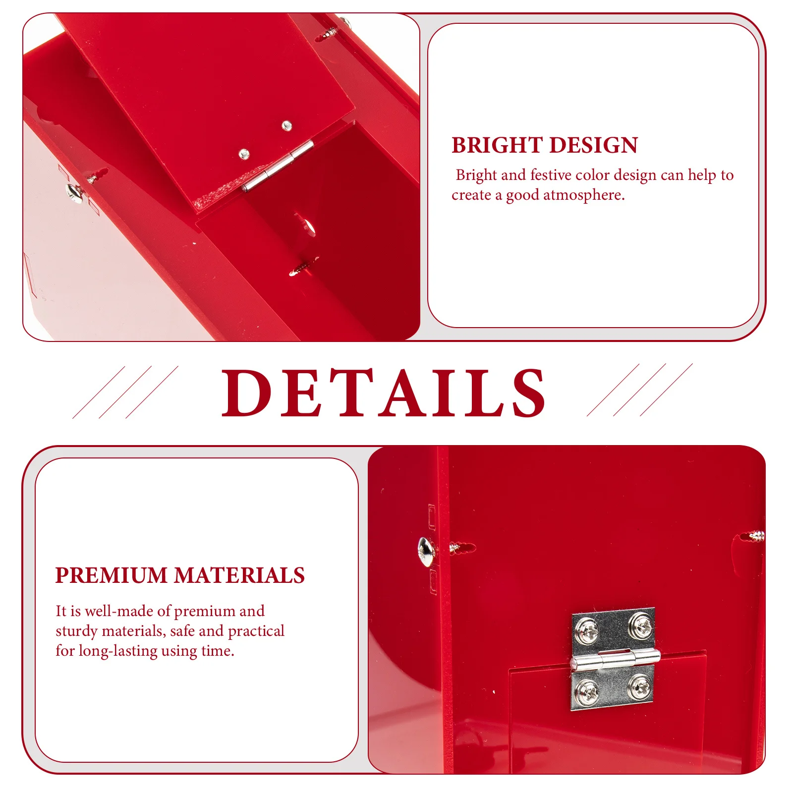 

Acrylic Portable Ballot Box Voting Case Smooth Edges Lock Donation Collection Multipurpose Desktop Suggestion Storage