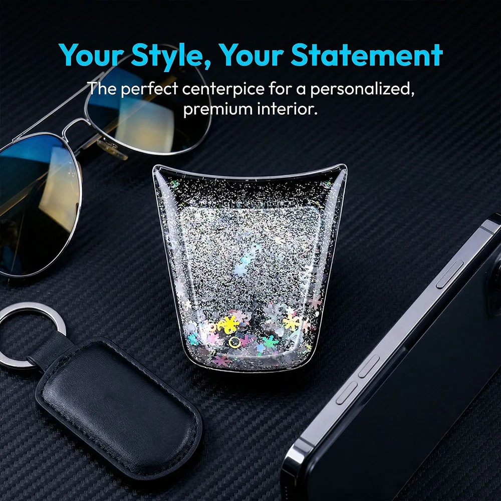 Steering Wheel Panel Decorative Frame Sequins Decoration Accessories for Tesla Model 3/Y Car Modification - view 5