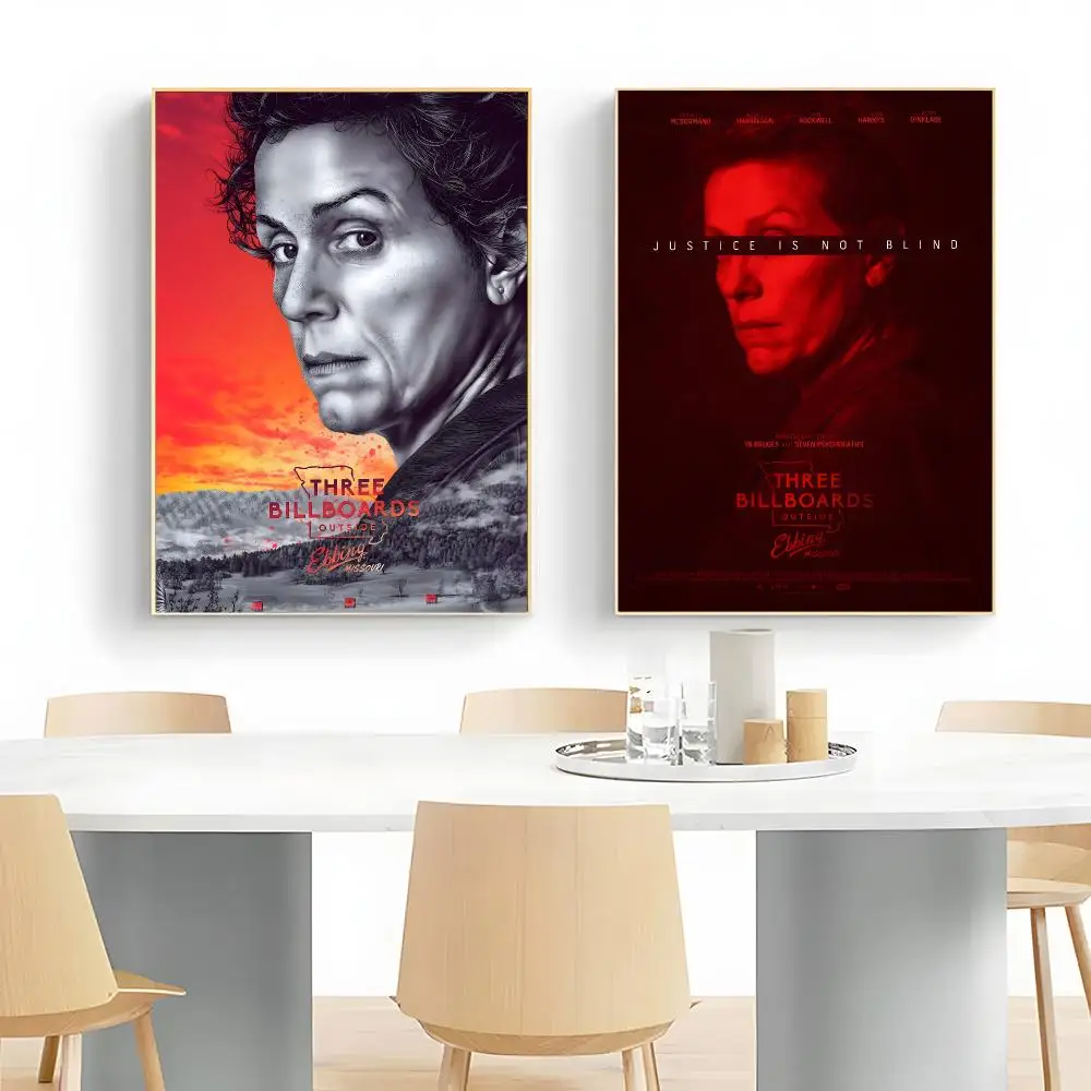 Drama Film T-Three Billboards Outside Ebbing Missouri Poster Wall Art Print Decorative Mural Home Decor Gift Unframed