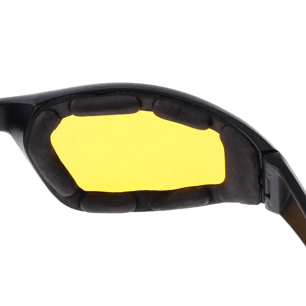 3x Riding Glasses Wind Resistant Padded Comfortable Smoke Clear Yellow