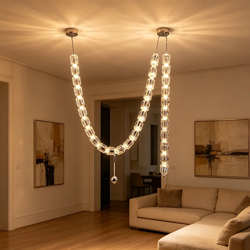 

Modern Crystal stair chandelier lights indoor lighting Ceiling lamp hanging light led Chandeliers for living room indoor lightin