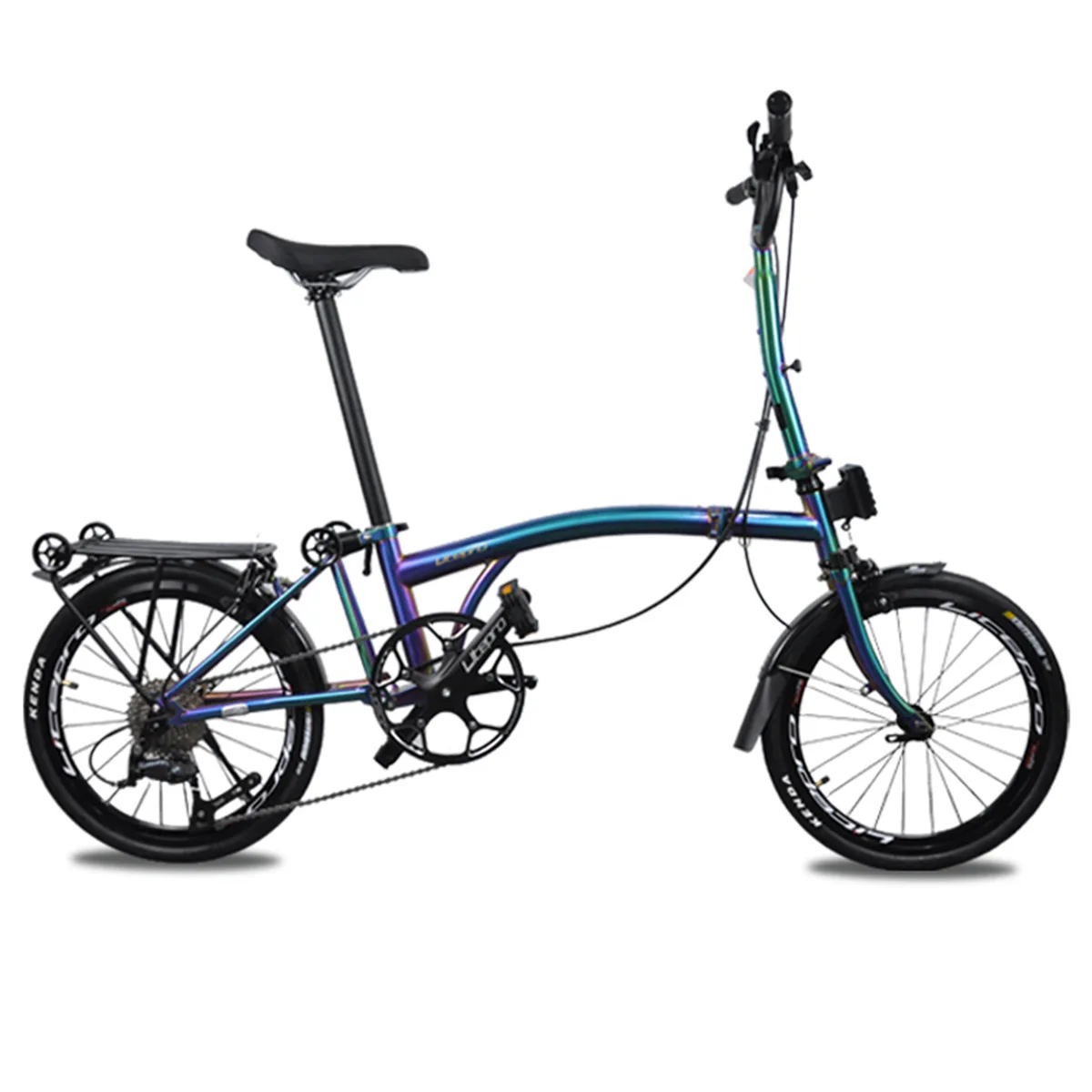 Hot Selling 20-inch 9-speed Disc Brake Front Suspension Chrome Molybdenum Steel Frame Ultra-light Portable Mountain Folding Bike