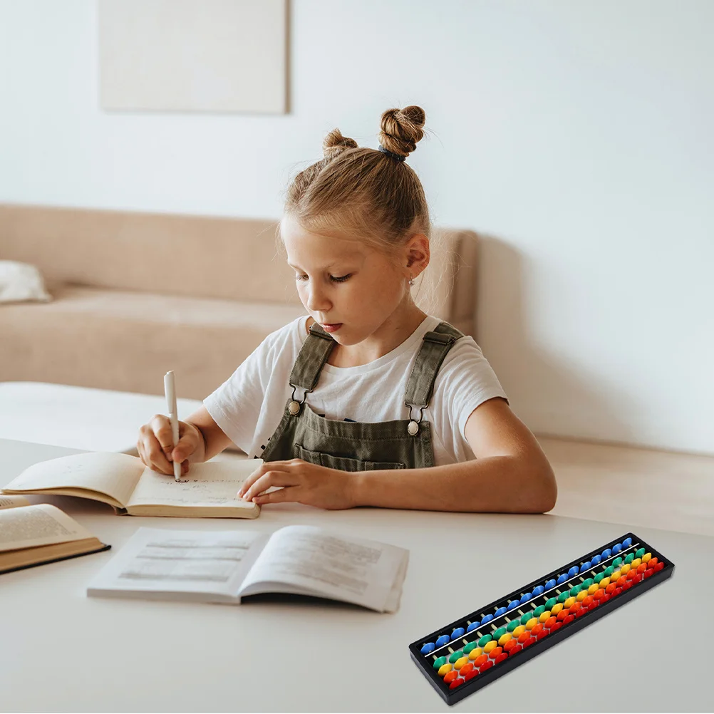 2 Stuks Kleurrijke Abacus 17 Staven Plastic Kraal Rekenkundige Voor Kinderen Wiskunde Leren Berekening Tool Hersenen Ontwikkelen Educatief