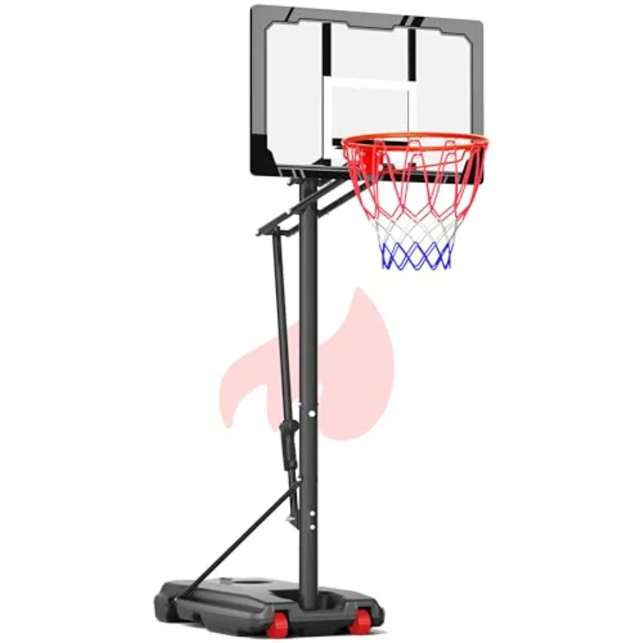 

Adjustable Height Basketball Hoop System for Youth and Teens Portable Outdoor Basketball Goal with 33 Shatterproof Backboard Id
