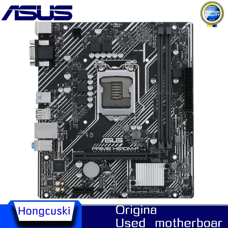 For ASUS PRIME H510M-F Original Desktop Intel Used H510 H510M DDR4 Motherboard LGA 1200  i7/i5/i3 USB3.0 M.2 SATA3