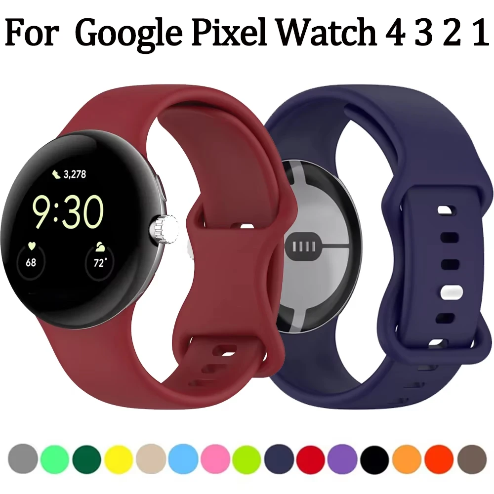 

Silicone Strap for Google Pixel Watch 3/4 41mm 45mm Sport Replacement Bracelet Correa for Google Pixel 4/3/2/1 Band Accessories