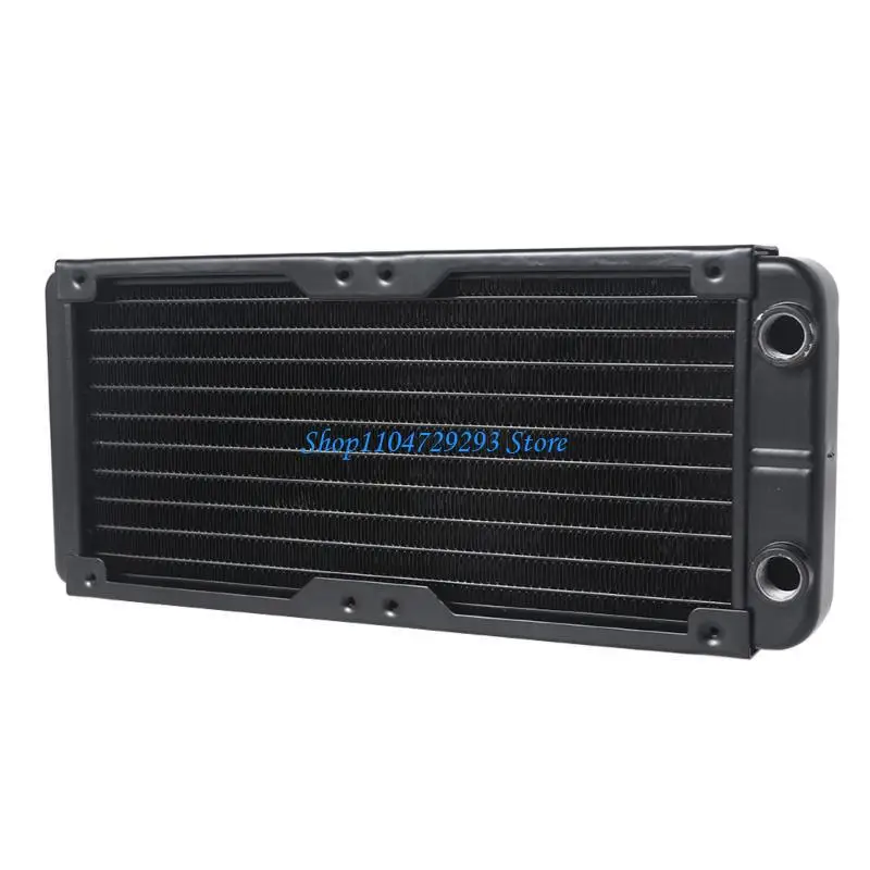 Y2GD DIY Liquid Cooling System High-Density Fins 10-Row Tubes Aluminum Radiator for Computer Water Cooling System 240mm/9.45