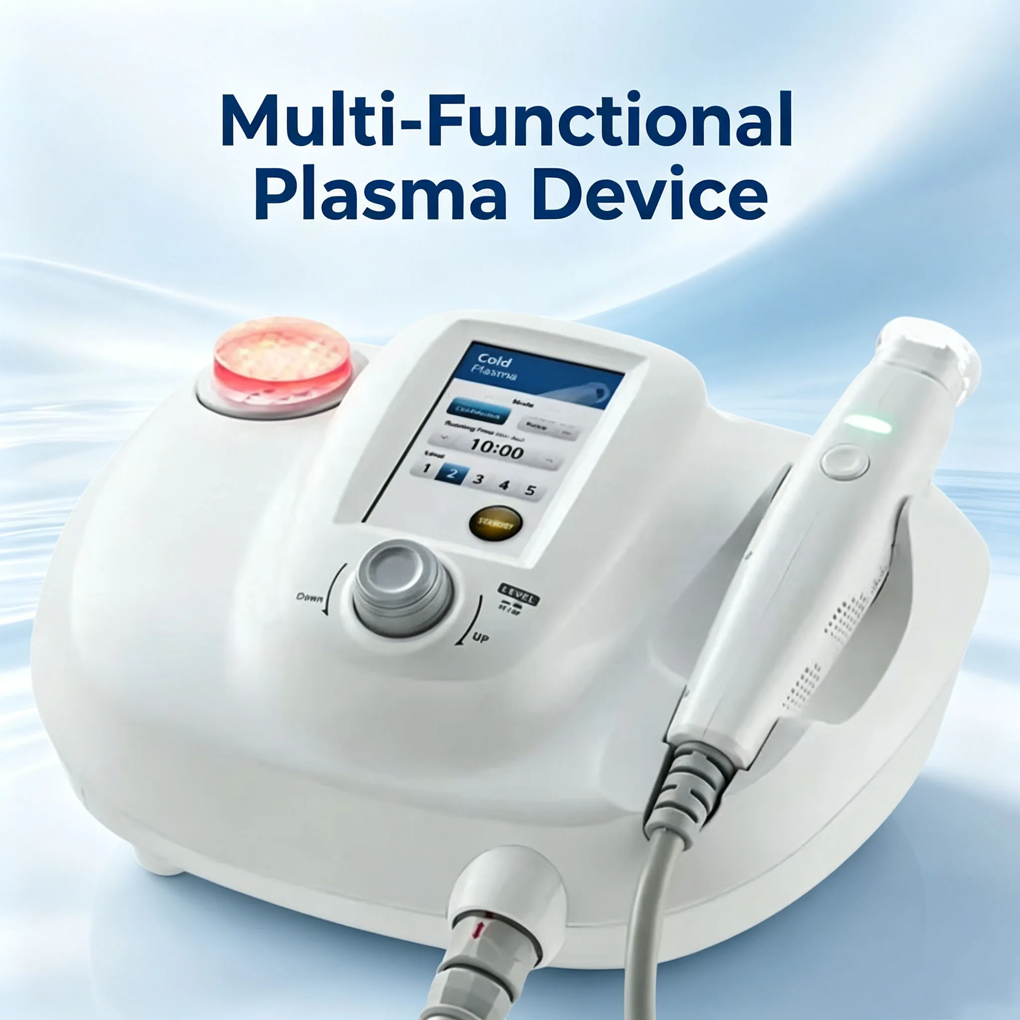 Multi Functional Instrument for Cold Plasma Skin Rejuvenation and Pore Repair
