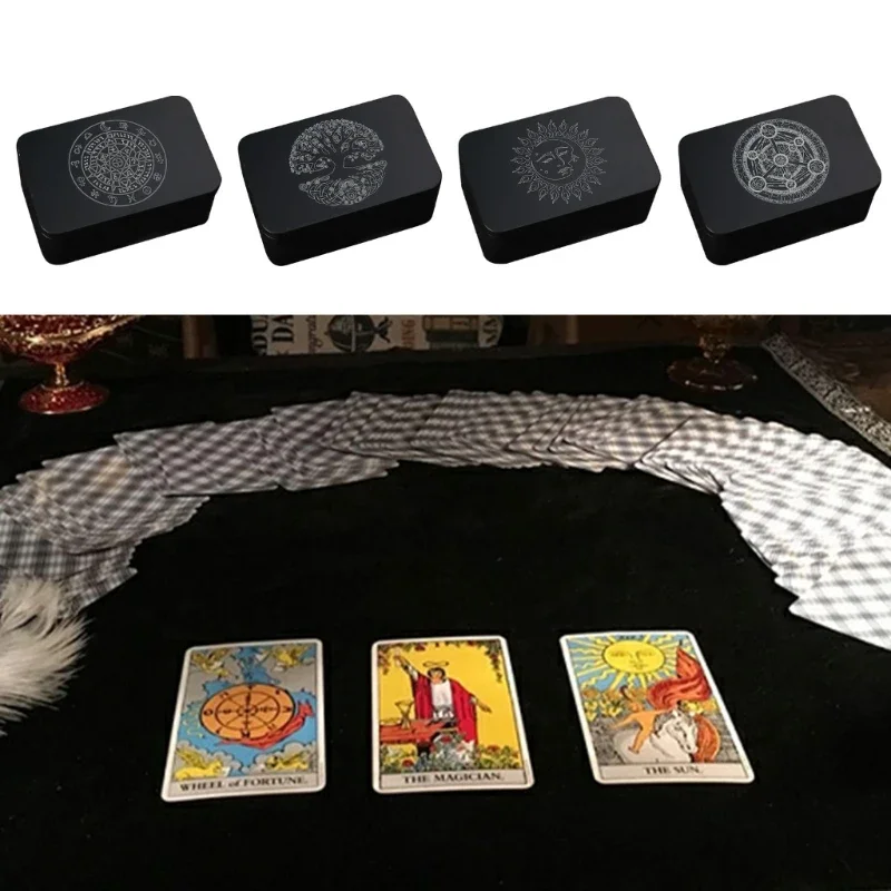 

Металлическая коробка для игровых карт, контейнер для игрового Таро, упаковочная коробка, коробка для игральных карт, пустой для