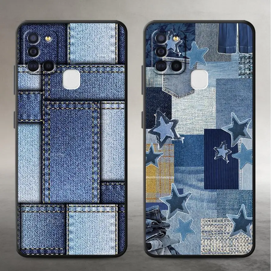 Case for Samsung Galaxy A16 A40 A06 A15 A12 A04 A05 A17 A70 A13 A20 A50 Funda Phone Cover Cowboy Collage Pattern