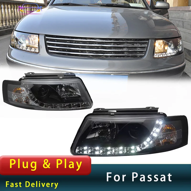 

Car Head Lamp For VW Passat B5 1999-2007 LED Bicofal Lens Dynamic Signal Upgraded Headlight Accembly