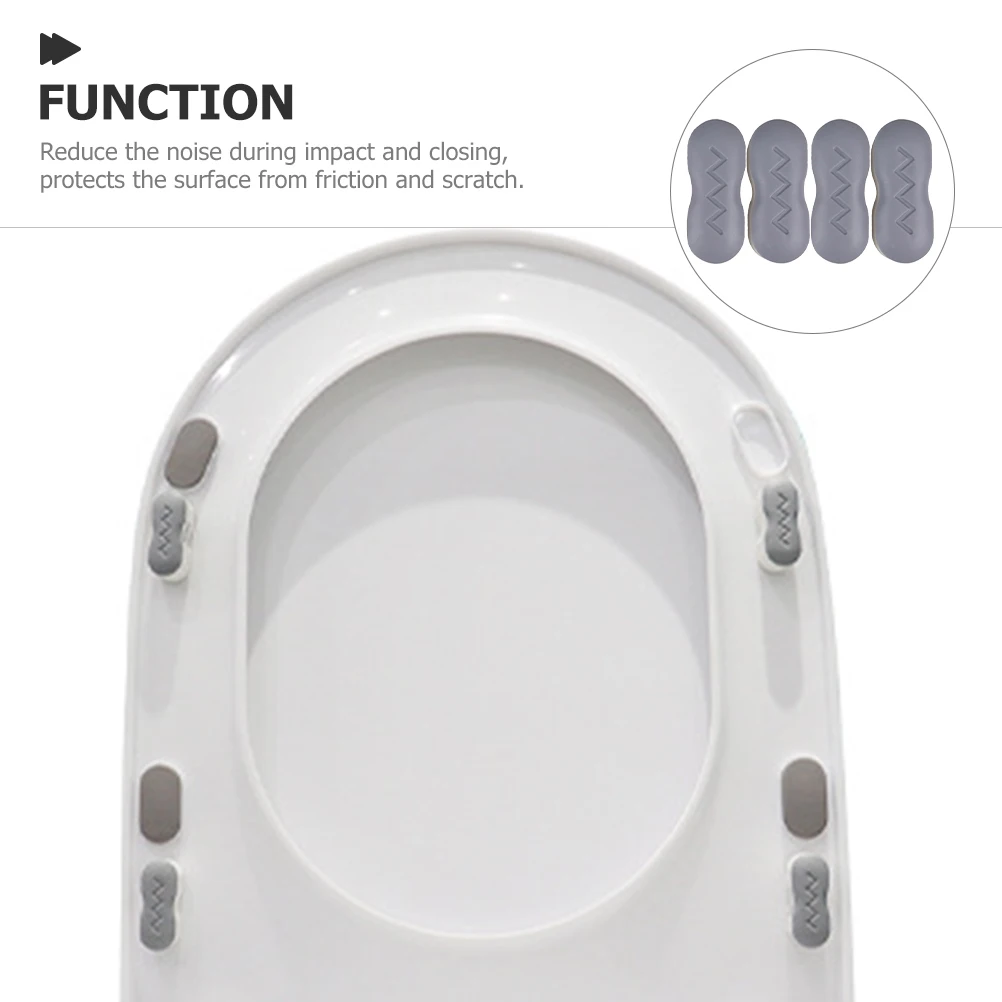 

4pcs Bumpers Cushion Pads Simple Installation No Damage Durable Replacement Parts For Home Hotel Use Plastic Toilet Gaskets