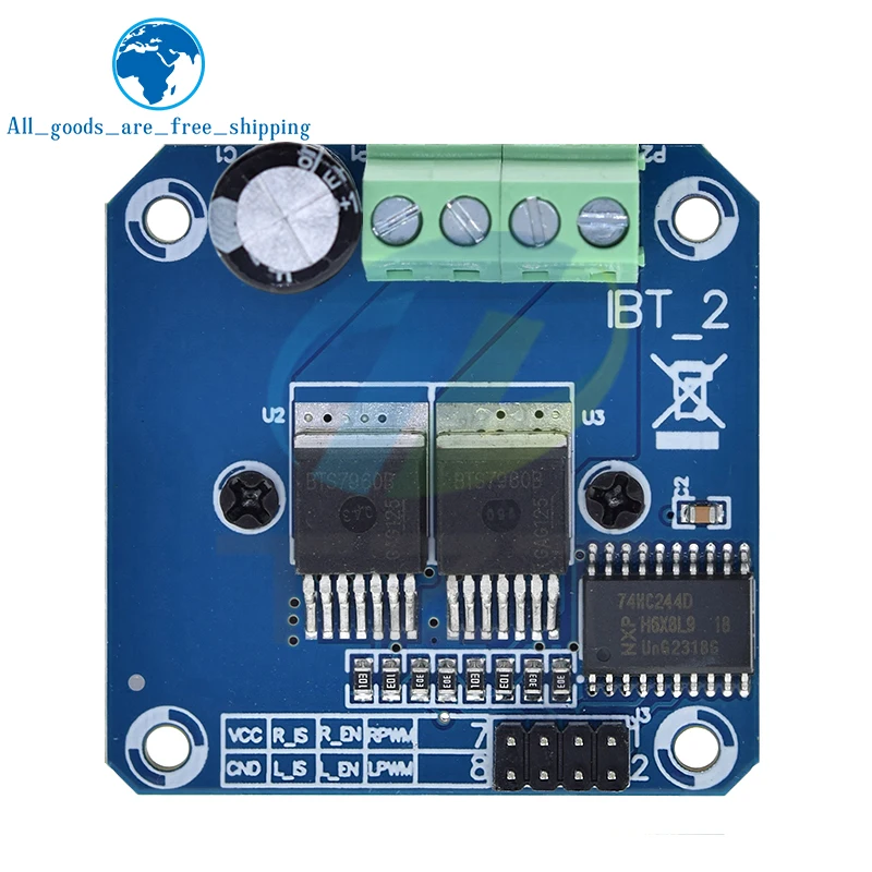 1/3 SZT. DC6-27V Podwójny Moduł Sterowania Silnikiem Krokowym BTS7960 BTS7960B DC 43A Moduł Mostka H PWM