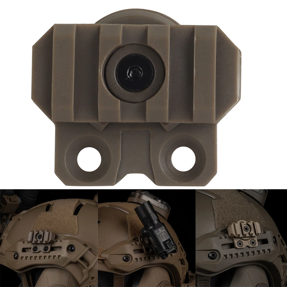 

Helmet Light Adapter Adjustable 360 Degrees Rotation Nylon Helmet Rail Flashlight Mount for M-LOK Airsoft Helmet Accessories
