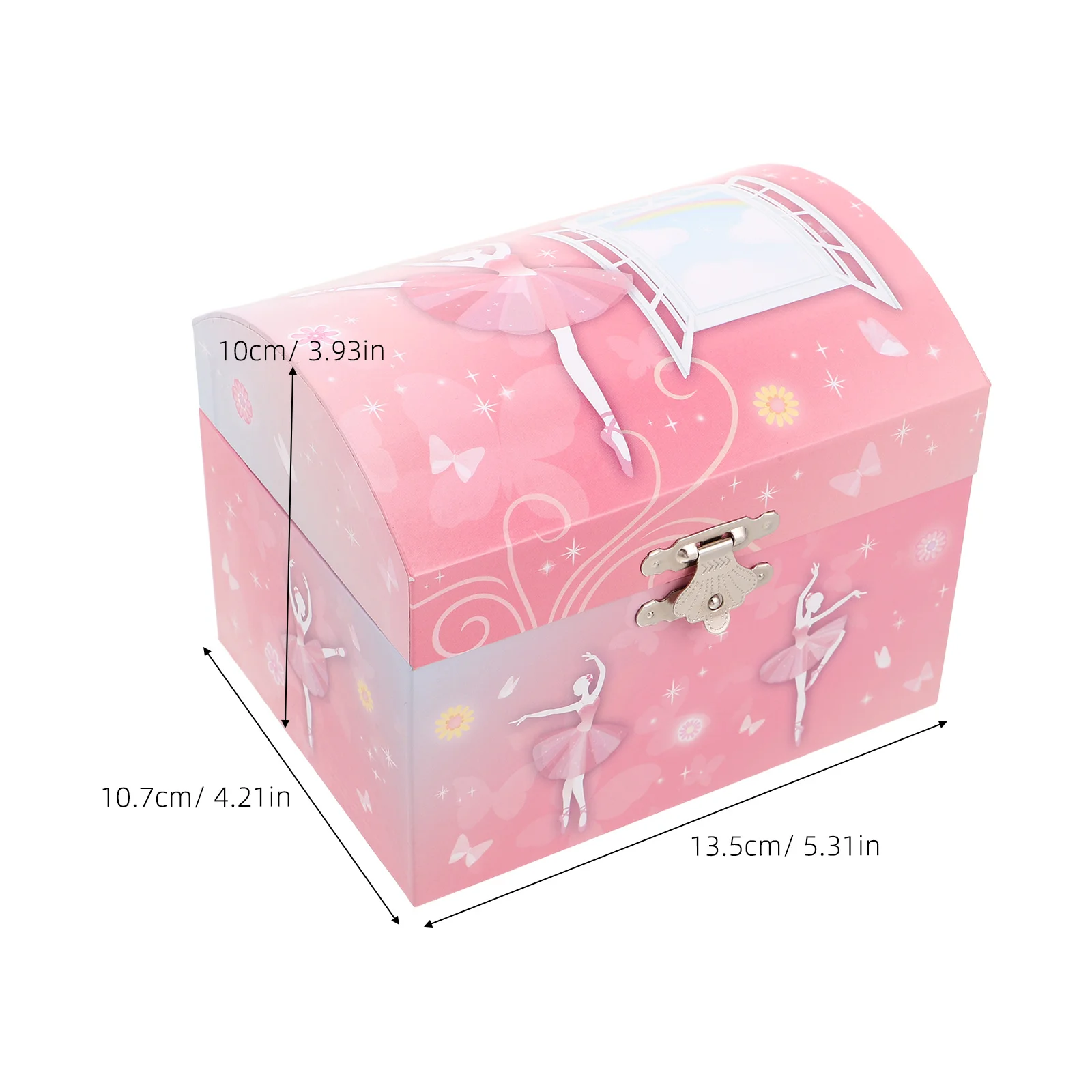 Dancing Ballerina Music Box with Mirror Romantic Gift for Safe Design Childrens Birthday Present Music Box Figurines