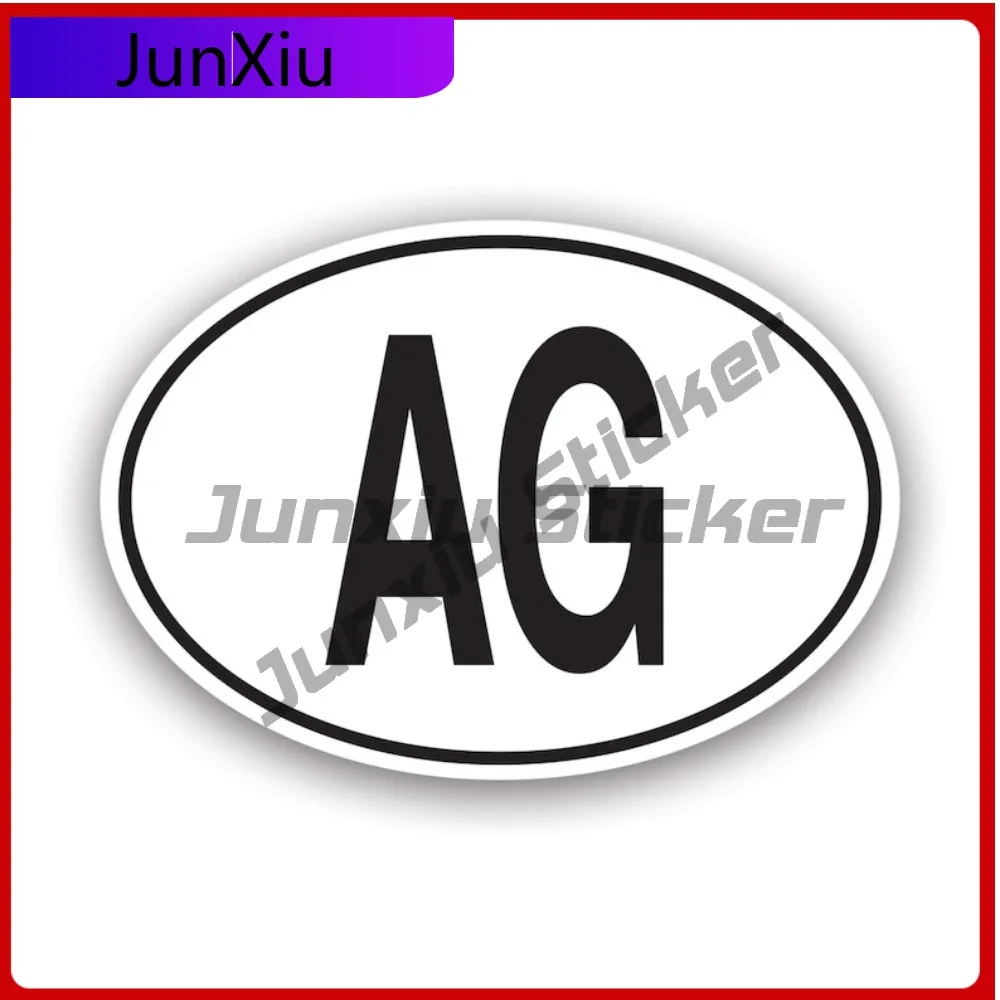 

Ag Antigua And Barbuda Country Code Cute Laptop Waterproof Vinyl Decal For Toilet Seat High Quality Decor Protection Protection