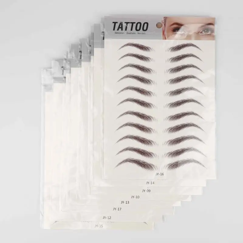 3sheet Eyebrows Sticker Water Transfer Hair-like Eye Brow Tattoo Stickers False Eyebrow Enhancers Waterproof Eye Brow