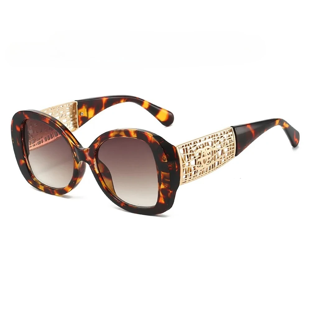 

2025 Trendy Sunglasses Women Men UV400 Retro Outdoor Sun Glasses Ladies Oversized Alloy Hollow Out Wide Legs Gafas De Sol
