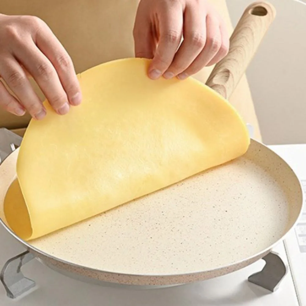 

Non-Stick Crepe Pancake Pan Cookware Wooden Handle Aluminum Omelet Pan 6/8/10 Inch Beige Frying Pan Breakfast