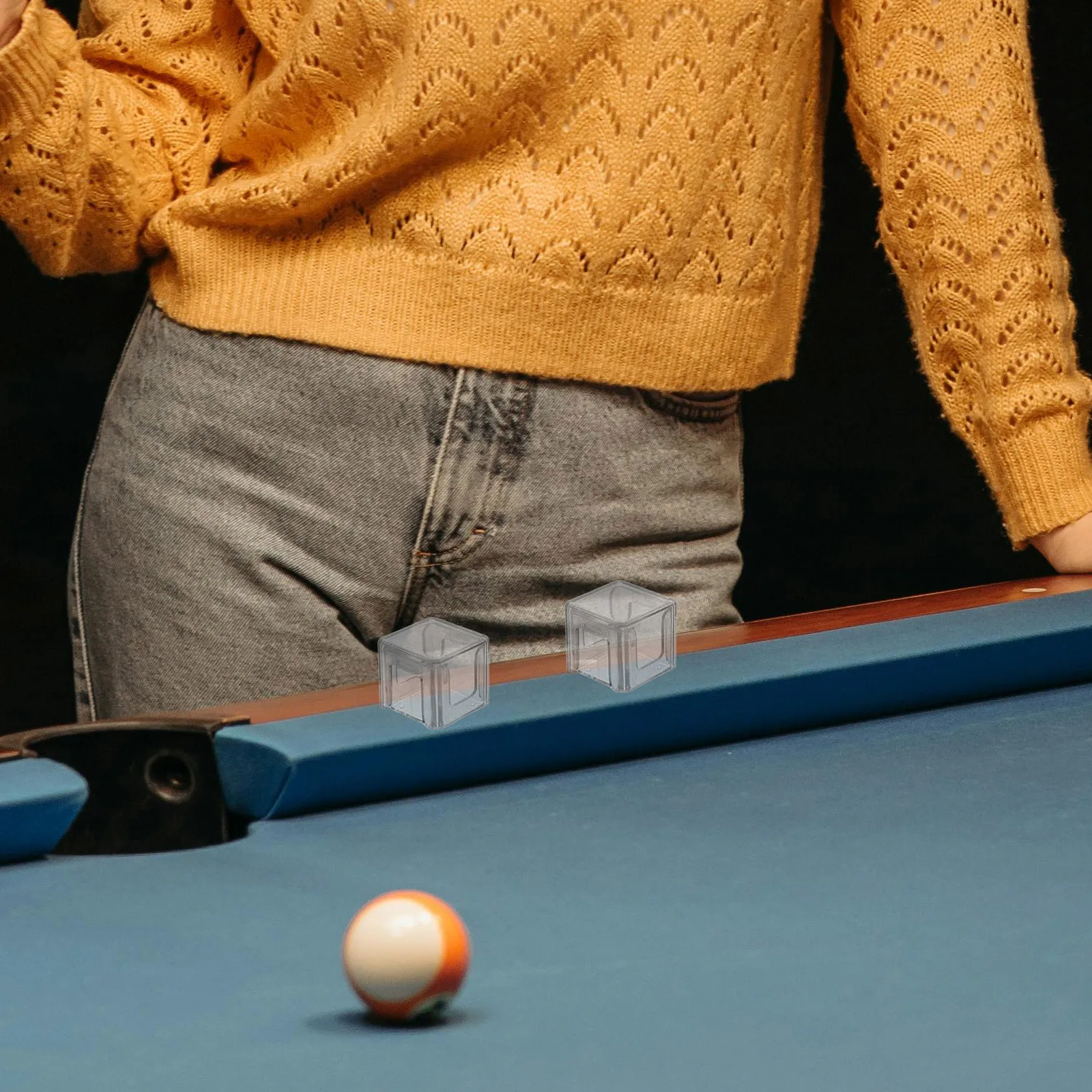 

3Pcs Pool Cue Chalk Storage Box Clear Acrylic Cube Case Snooker Chalk Holder Durable Stable for Pool Table Accessories