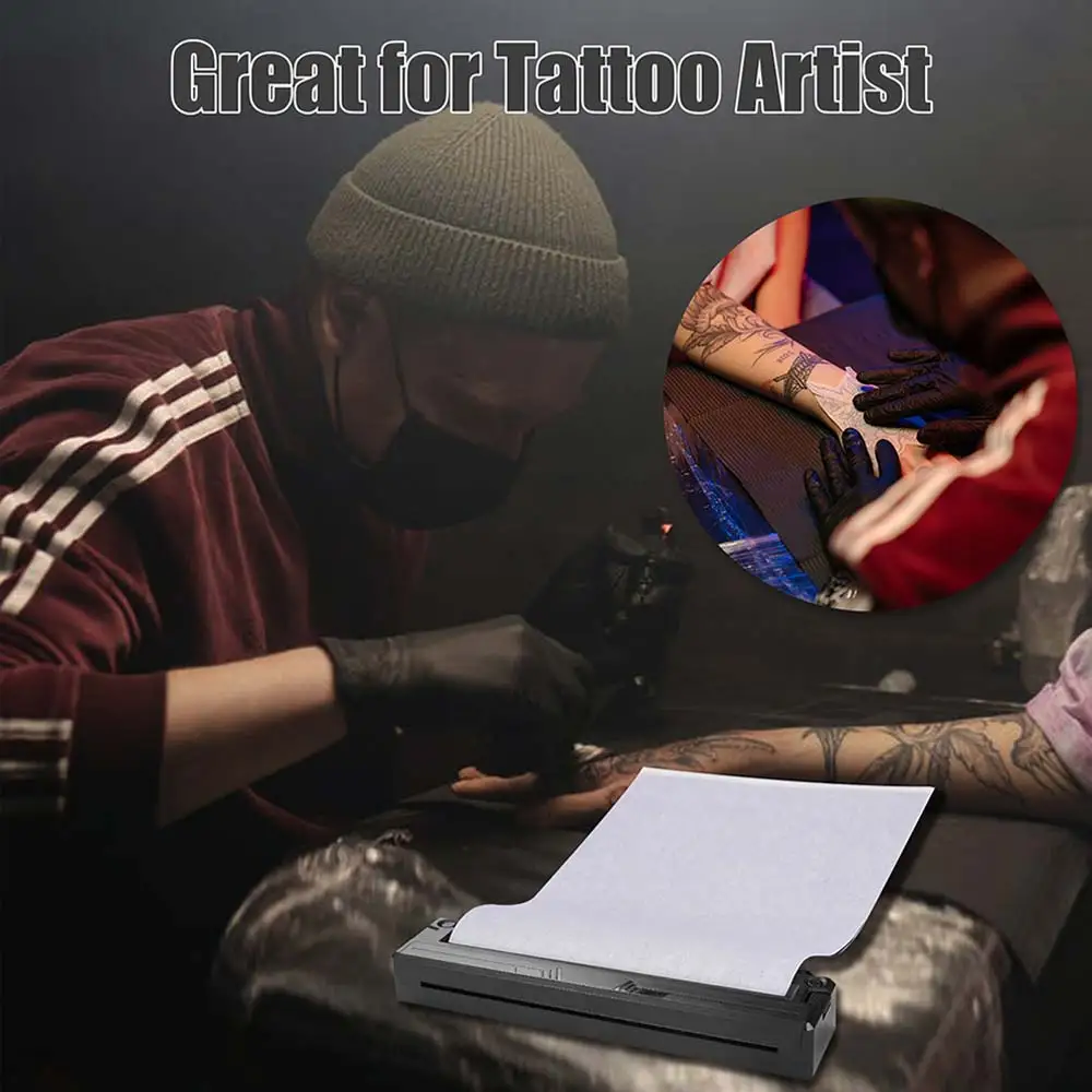 طابعة استنسل نقل الوشم اللاسلكية، ناسخة حرارية بلوتوث، آلة ناسخة الوشم المحمولة، توريد ورق نقل الوشم #6