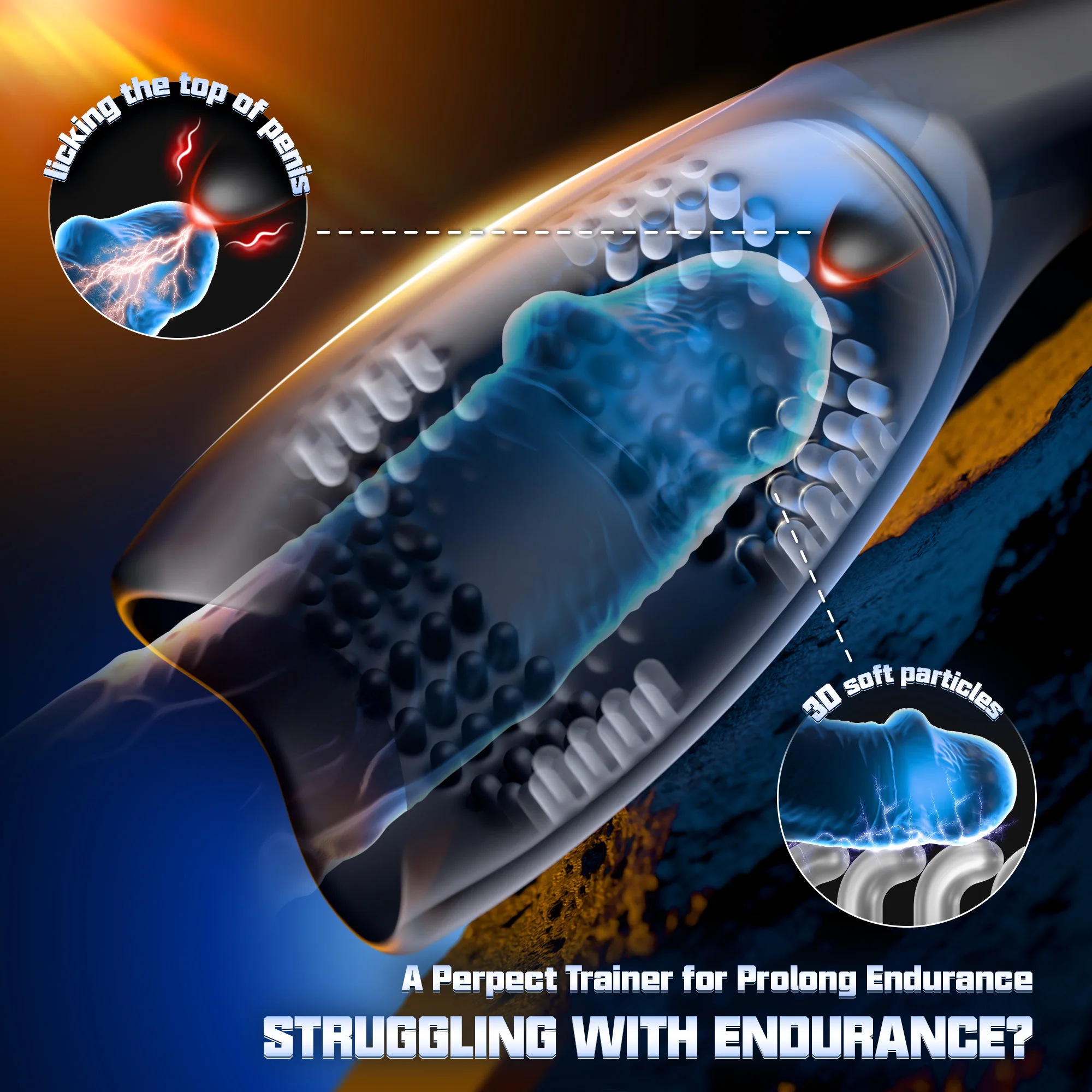 Alat Pijat Glans Penis Pria, Pelatih Penis, Vibrator Penjilat Lidah, Pelatih Stamina Tahan Lama, Seks Oral, Klimaks Masturbasi, Mainan Seks untuk Pria 18+