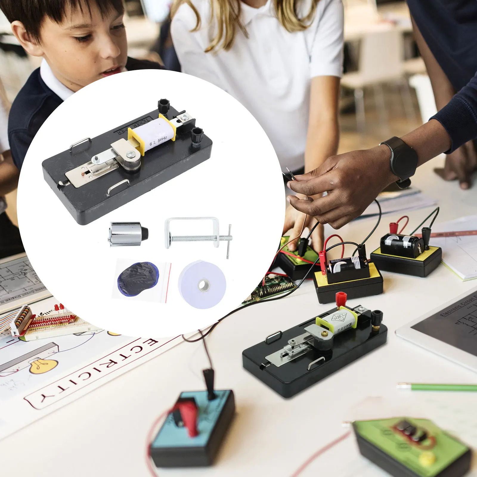 

Electromagnetic Dotting Timer Ticker Tape Physics Acceleration Apparatus Lab Equipment Teaching Tool For Kids Learning Science