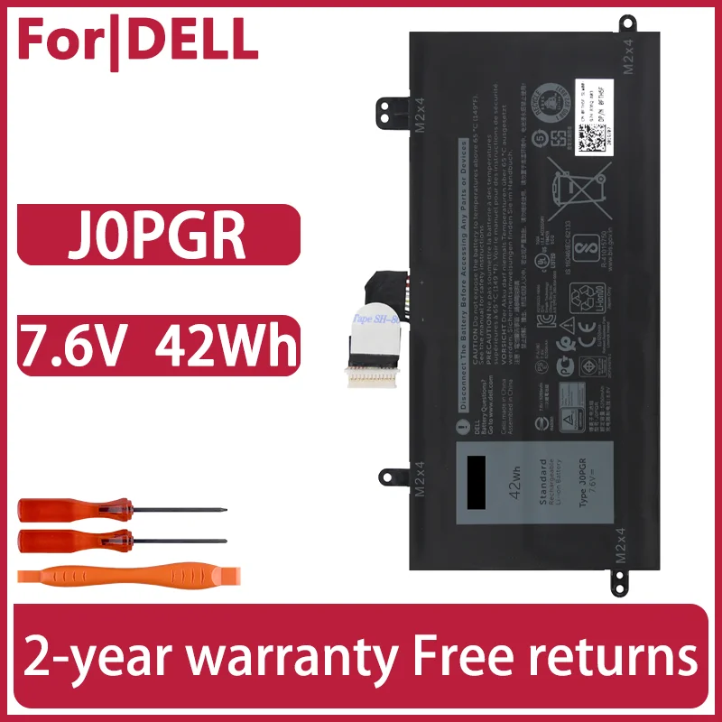 

J0PGR Laptop battery For Dell Latitude 12 5285 5290 2-in-1 T17G JOPGR 1WND8 X16TW 0X16TW 0FTH6F 42Wh
