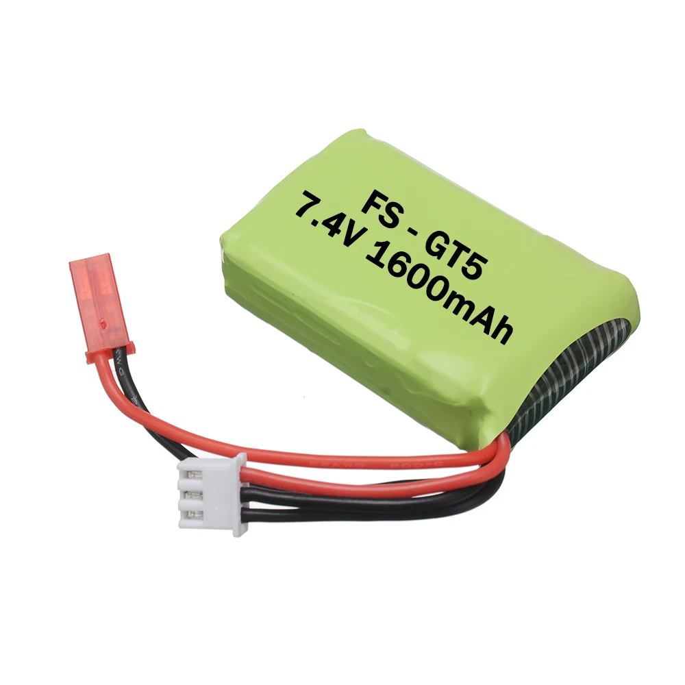 1/3/5/8/10PCS 7.4V Lipo Battery For Flysky FS-GT5 Transmitter RC Model Parts For MC6C MCE7, 7.4V 1600mah Battery With JST Plug view 5