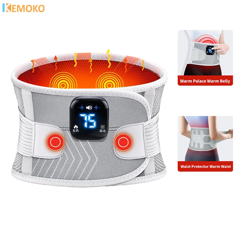 

Electric Heating Belt Waist Massager Vibration Hot Compress Brace Therapy Physiotherapy Lumbar Back Support Brace Pain Relief