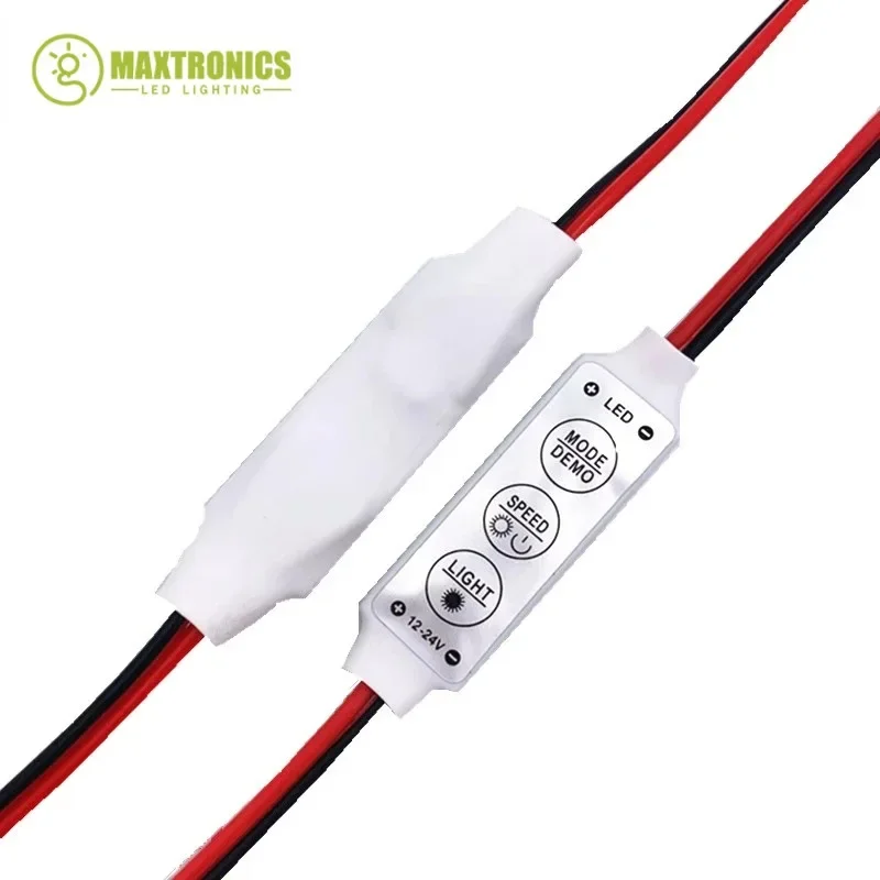 Wholesale Price 1/10/50pcs Mini 3 Keys Single Color LED Controller 12V-24V Brightness Dimmer for 3528 5050 Led Strip Light