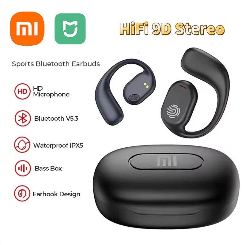 Xiaomi Mijia Bluetooth 5.3 Bone Conduction Earphones Wireless Sports Earbuds HiFi 9D Stereo Touch Control Noise Reduction