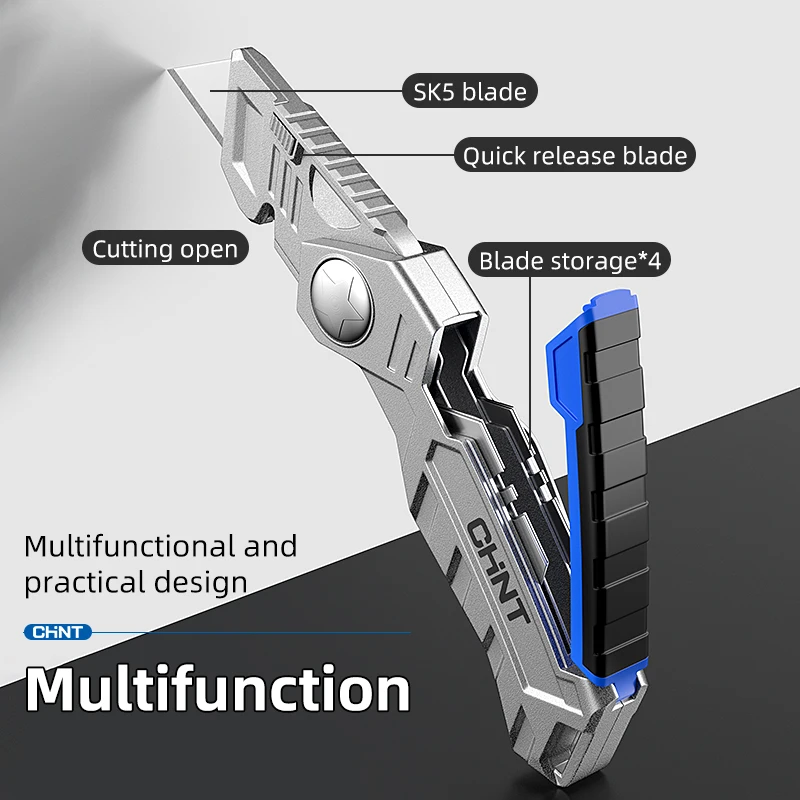 Utility Pocket Knife Heavy-Duty Thickened Rust Proof Durable Multifunctional Foldable Industrial Grade Manual Tool