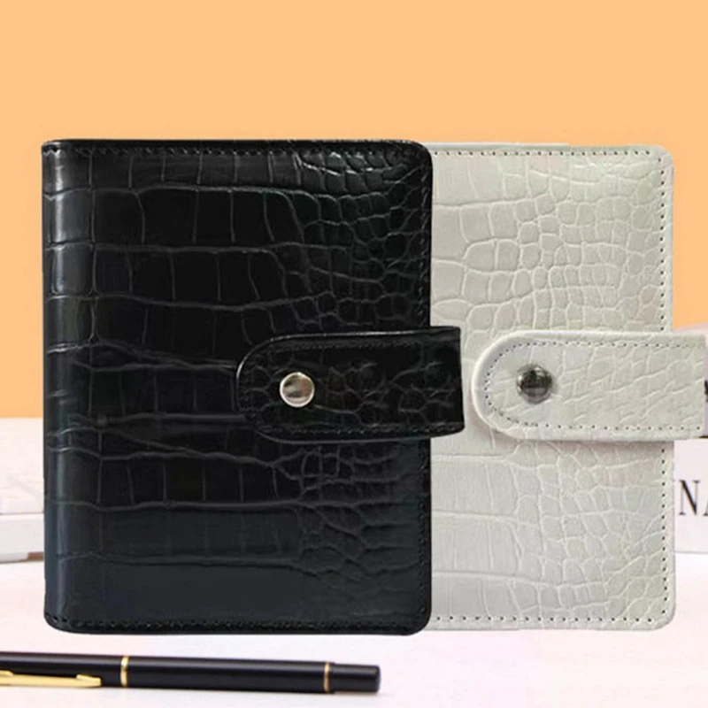 A017-A7PU 牛革ハンドアカウントルーズリーフ予算旅行計画ノートブックファッションビジネス 45 ライン内側ページ