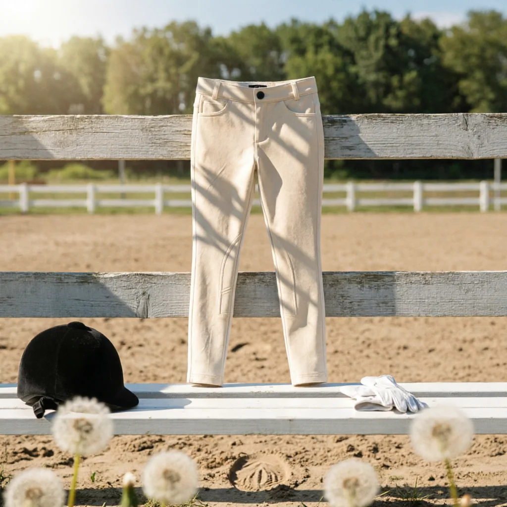 子供用乗馬パンツ-ソフトコットン-キッズライディングブリーチ-乗馬ズボン-ストレッチ素材-スポーツウェア-滑り止め加工-トレーニング用