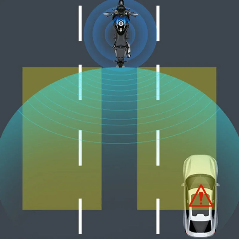 Motorcycle E Bike Blind Spot Monitor BSD Radar System Lane Change Assist Anti Crash Warning Safety Driving Device Accessory view 4