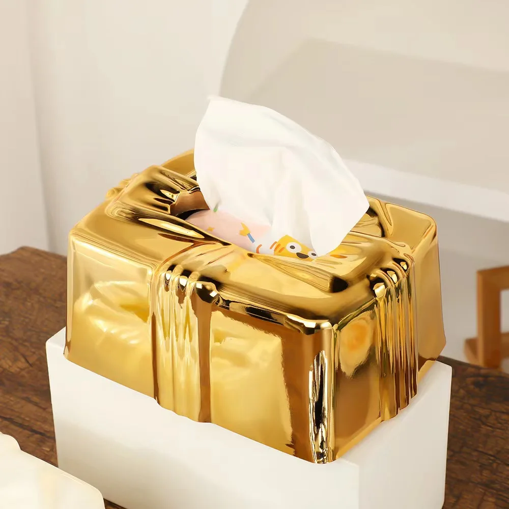 Creative Plastic Tissue Box,Living Room, Bedroom, Bathroom Decoration Paper Drawer, High-end Hotel Restaurant Napkin Storage Box