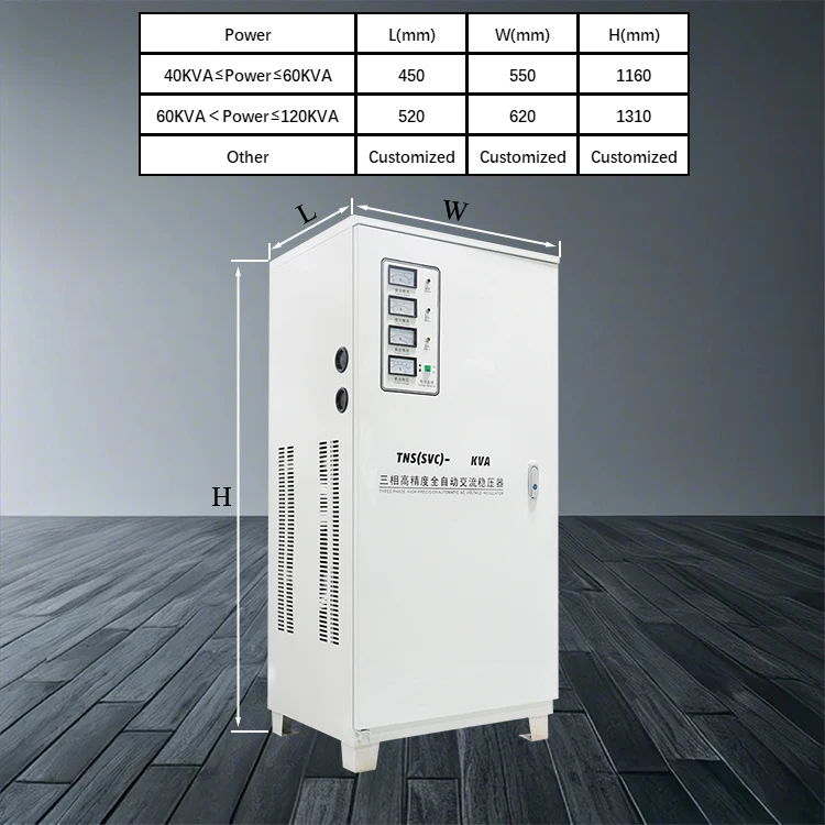 Industrial TNS(SVC) series 80KVA AC three-phase automatic high-voltage precision regulator SVC