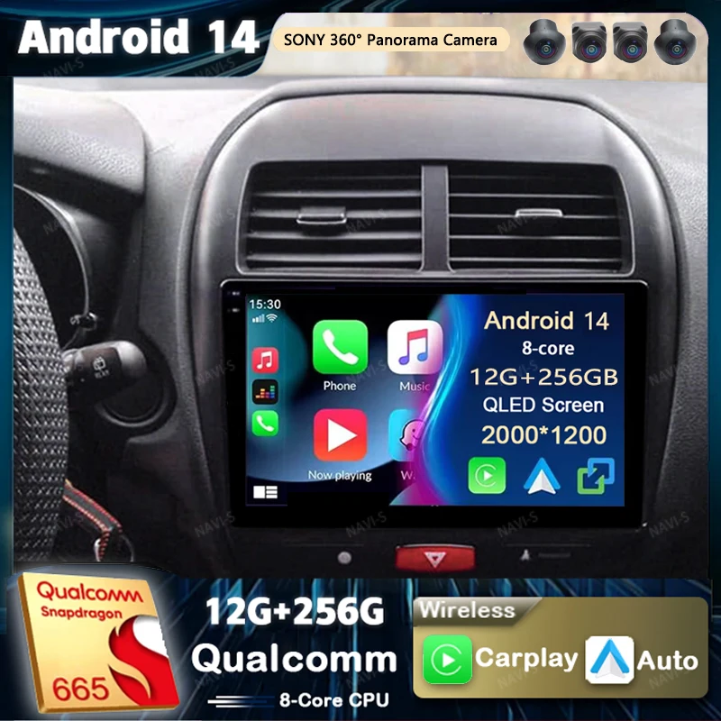 

Android 14 Carplay Car Radio For Mitsubishi ASX 1 2010 2011 - 2016 C4 Peugeot 4008 Multimedia Player Navigation GPS 2din Stereo