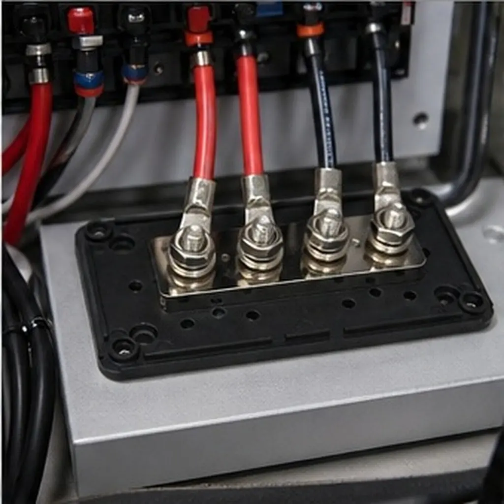 Dc 48V 300A Heavy Duty Bus Bar 4 M8 Terminal Studs High Current Power Distribution Block Car Boat Bus Bar Box Terminal Block