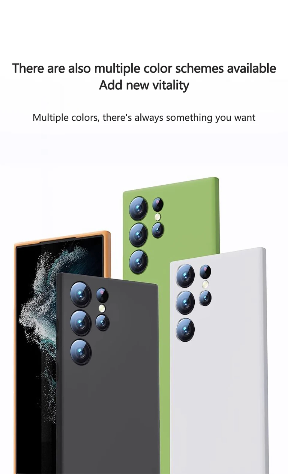 Luxuriöse Stoßfeste Hülle für Samsung Galaxy S26 S24 S23 S22 S21 S25 Ultra Plus Minimalistische Einfarbige Weiche Rückseiten-Abdeckung Zubehör – Detail 9