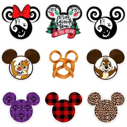 Disney Mickey Head 5pcs/Lot Planar Resin Flatback Glitter Acrylic Craft Supplies Cabochon Scrapbook DIY Hair Bow Bag Material