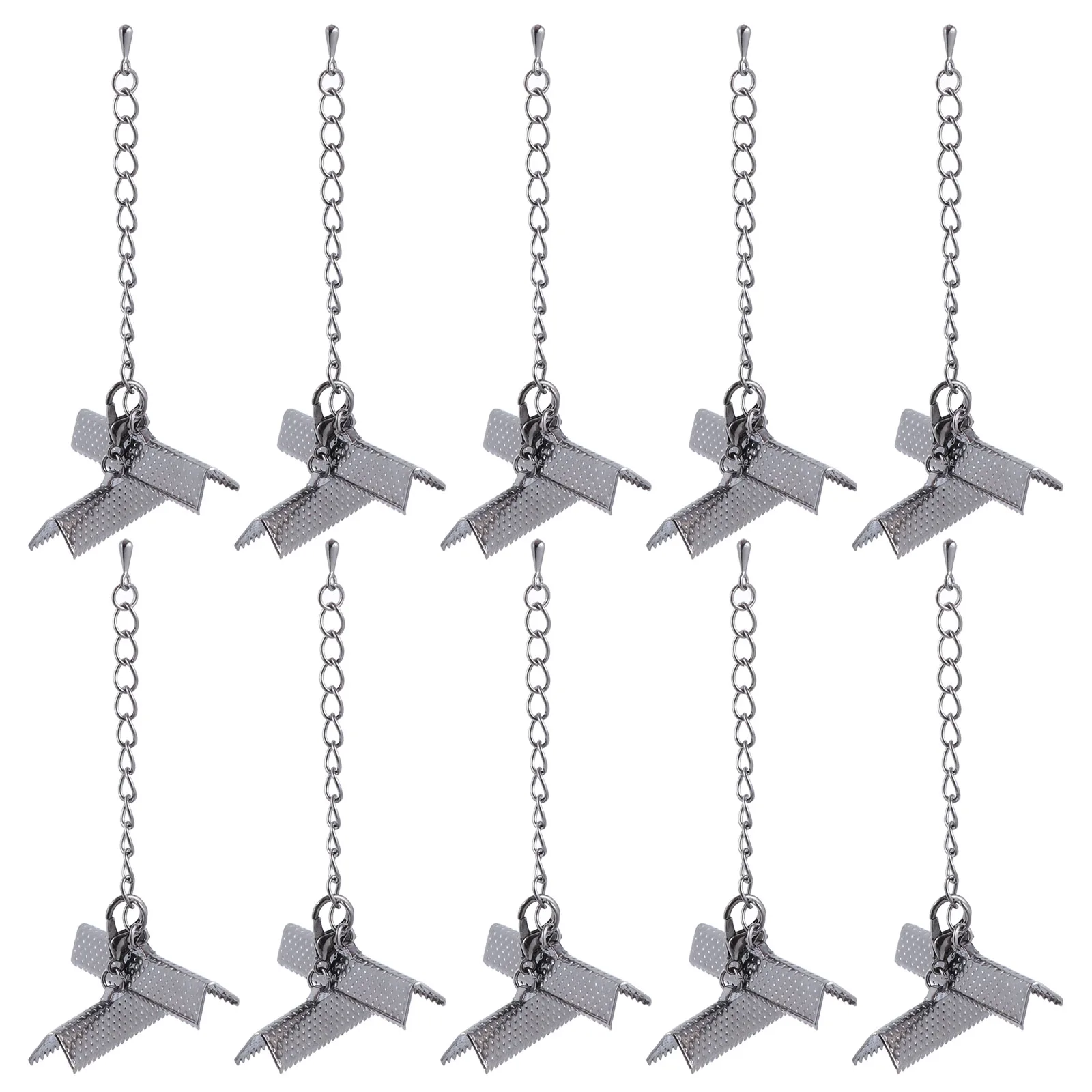 

20Pcs Durable Iron Ribbon Ends Clamp Fasteners Jewelry Making Accessories