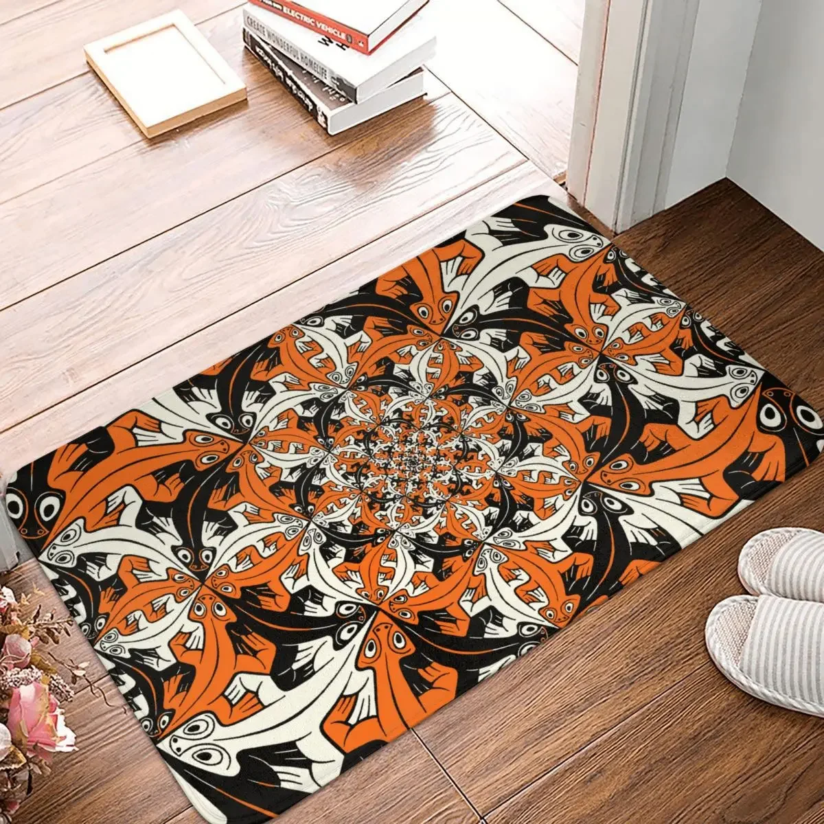 Non-slip Rug Doormat Living Room Mat Escher Lizard Hallway Carpet Bedroom Decor